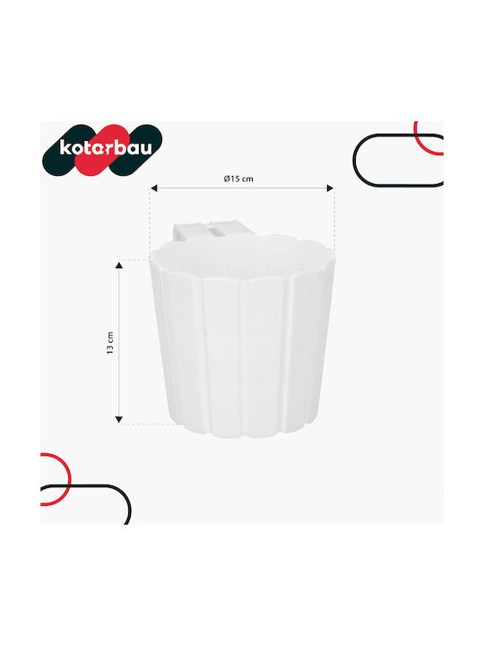 Kotarbau Σετ 6 Γλάστρες Πλαστικές White