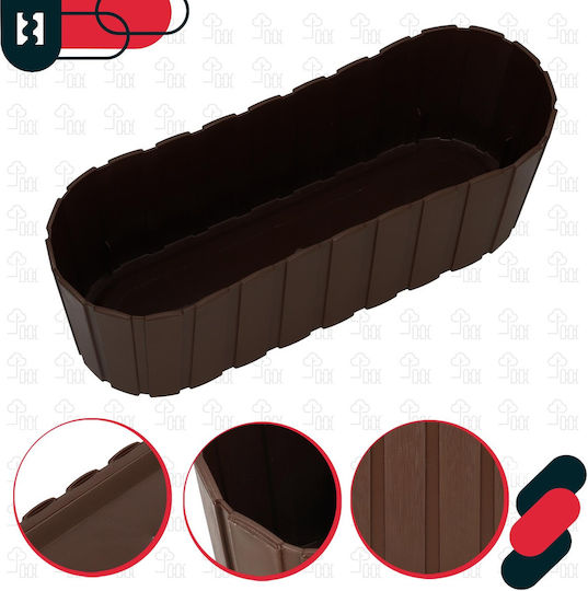 Kotarbau Σετ 4 Ζαρντινιέρες Ξύλινες Brown
