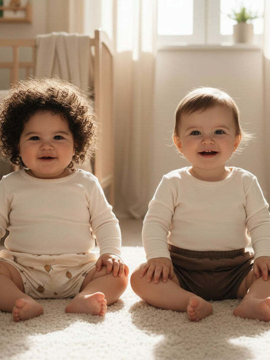 Παιδικά Βαμβακερά Σορτσάκια 2τμχ Lemon Shitake 3m-3y Konges Slojd