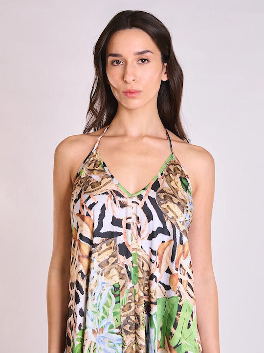 Καλοκαιρινό Midi Φόρεμα Leopard Print