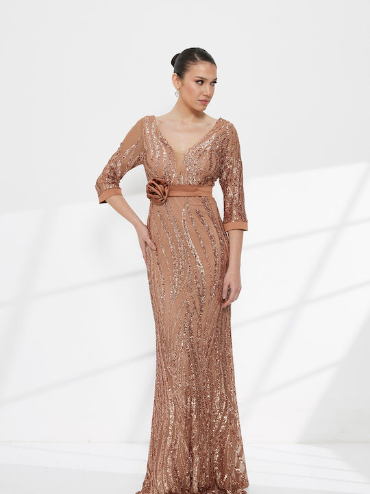 Maxi Dress for Wedding - Christening Pink