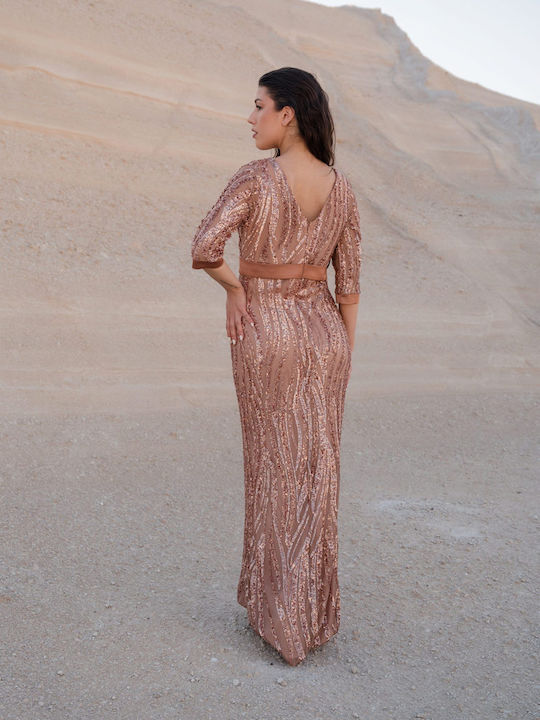 Maxi Dress for Wedding - Christening Pink