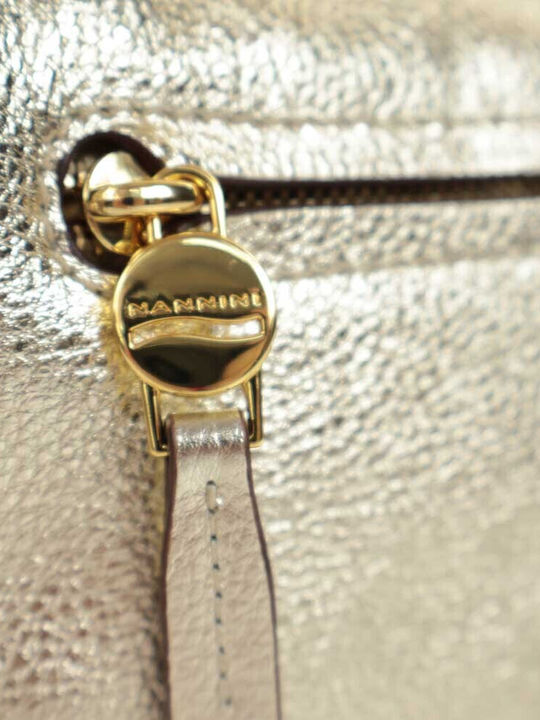 Leather Women's Shoulder Bag Gold