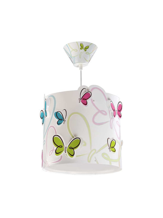 Ango Butterfly Einfaches Licht Kinderzimmer-Deckenleuchte Krempe aus Kunststoff 15W mit E27 Lampensockel Weiß 16,5cm