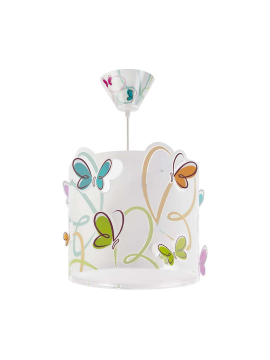 Ango Butterfly Einfaches Licht Kinderzimmer-Deckenleuchte Krempe aus Kunststoff 15W mit E27 Lampensockel Weiß 16,5cm