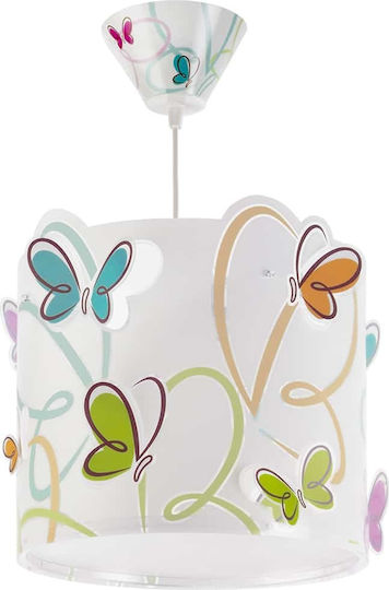 Ango Butterfly Μονόφωτο Παιδικό Φωτιστικό Κρεμαστό από Πλαστικό 15W με Υποδοχή E27 Λευκό 16.5cm
