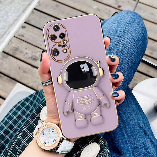 Husă Telefon 2în1 Flippy Compatibil Huawei Mate 50 Pro Husă TPU Inclusă Stand Tip Astronaut Protecție Cameră Violetă
