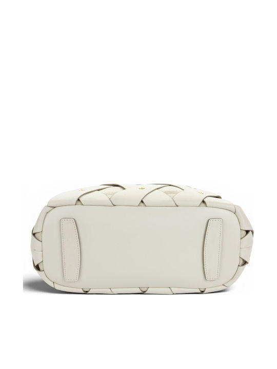 Leder Damen Schultertasche Beige