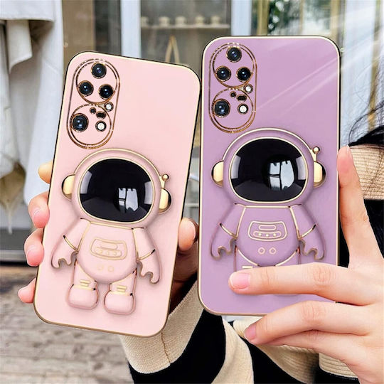 Husă Telefon 2în1 Flippy Compatibil Huawei P60 Pro Husă TPU Inclusă Stand Tip Astronaut Protecție Cameră Violetă