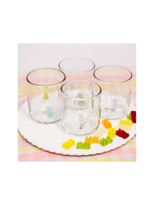 Koart Candy-bear Set Brillen aus Glas 420ml 4 Stück