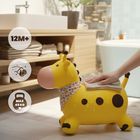 Sun Baby Hopa Hopa Giraffe with Bandana & Pump Galben 57cm.