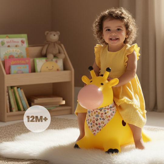 Sun Baby Hopa Hopa Giraffe with Bandana & Pump Galben 57cm.