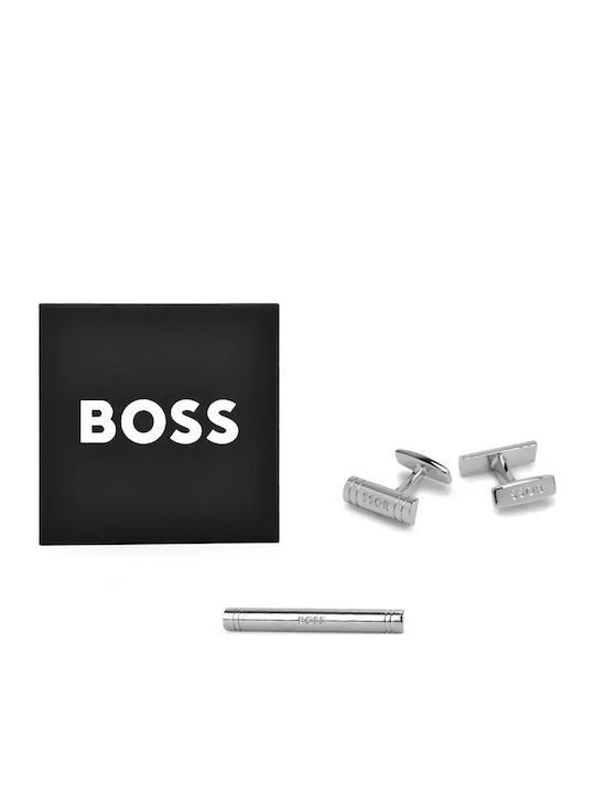 Boss Cufflinks in Silver Color