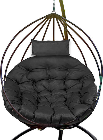 AIO Factory Pernă Swing Cushion De Grădină Rotundă Neagră Waterproof 90x110cm