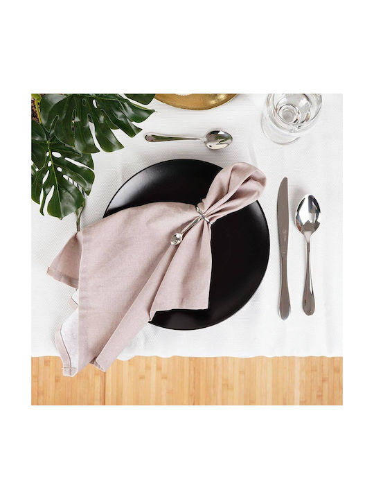 Vilde Metallic Silver Napkin Holder 4x4cm