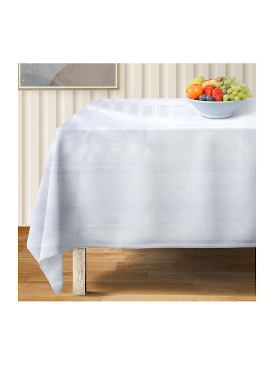 Excellent Houseware Stain Resistant White Tablecloth 130x180cm