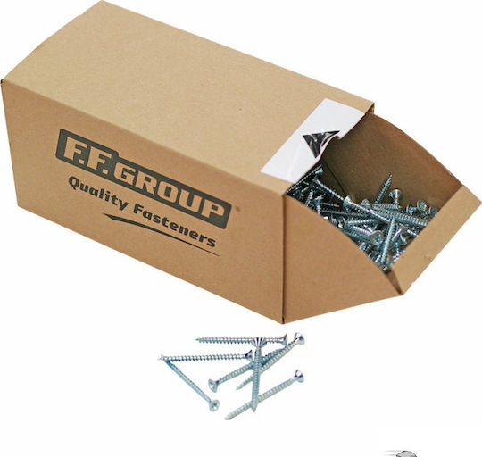 FFG MDF Screw Phillips Galvanized DIN 7505 with Diameter M6 and Length 50mm 200pcs