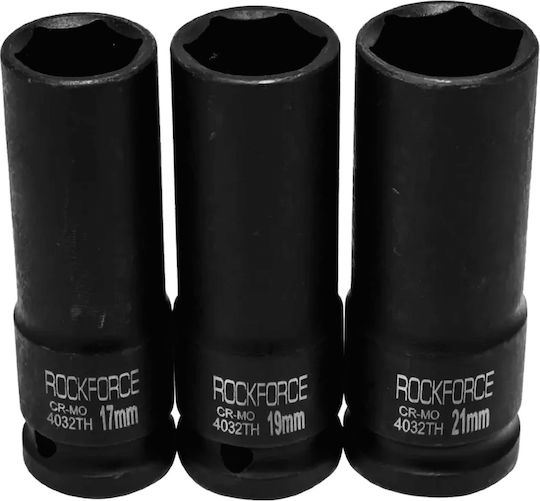 Rockforce Ядки Air Квадратни с Рамка Хост 1/2" HEX Комплект 3 Бройки