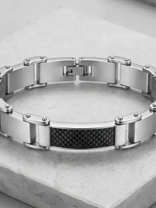 Bode Ανδρικό Βραχιόλι από Ανοξείδωτο Ατσάλι 23cm