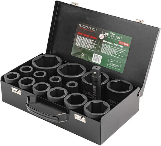 Rockforce Prize Pneumatic Cu Gazdă Cadru 3/4" Set 14 Bucăți