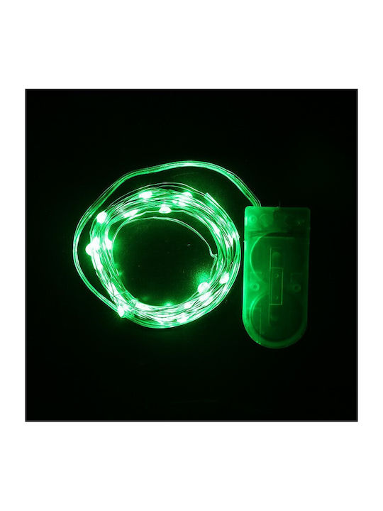 20 Λαμπάκια LED 2μ. Πράσινα Μπαταρίας σε Σειρά