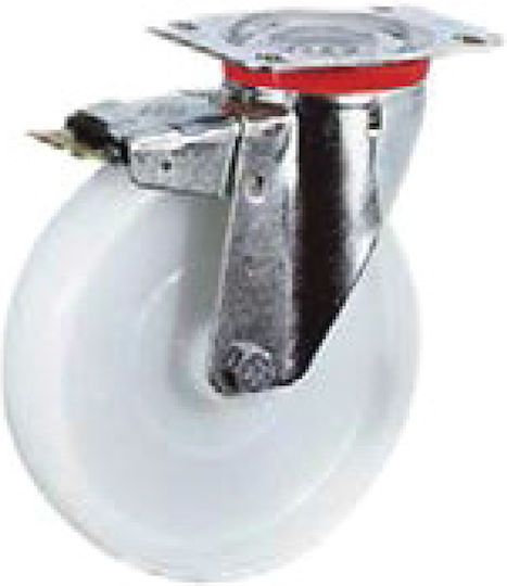 Tellure Rota 686801 Roată Rotativă Din Plastic Cu Frână 80mm