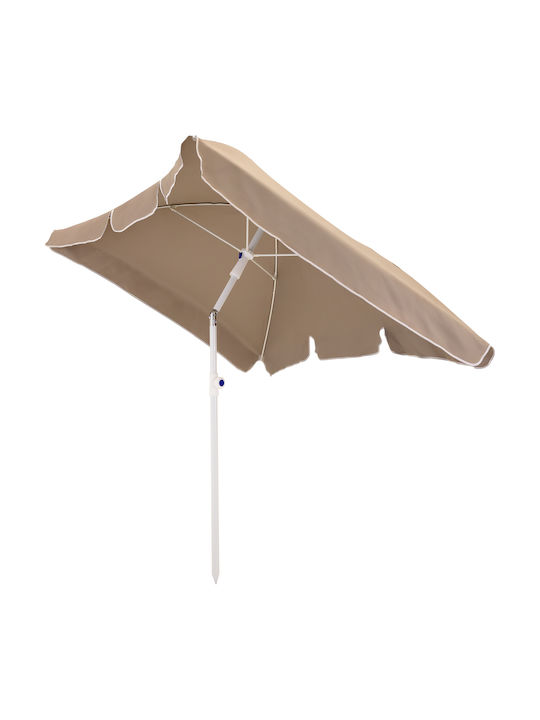 Hängender Quadratischer Aluminium Garten- und Terrassen-Sonnenschirm Beige 2x2m