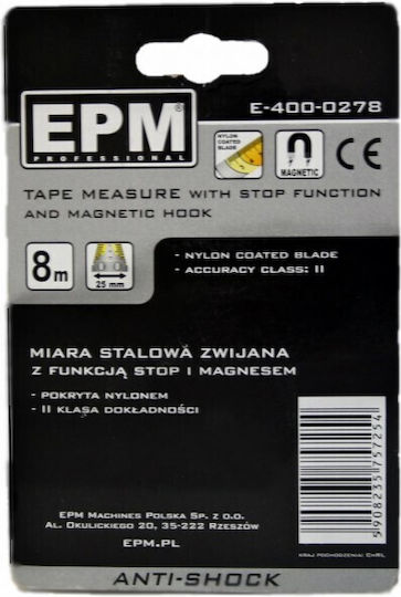 EPM Banda de măsurat cu magnet 19mm x 5m
