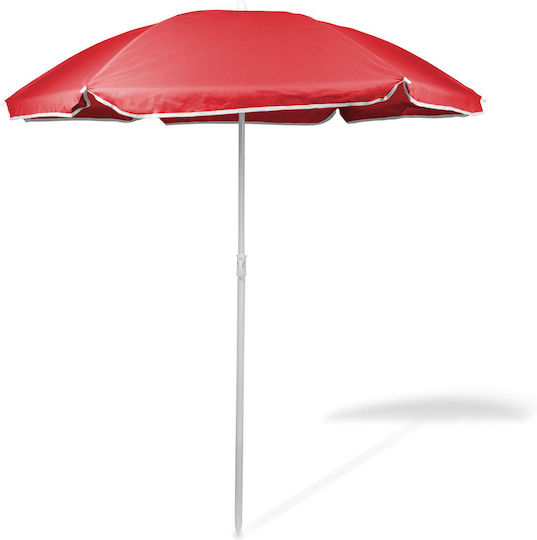 Umbrelă Pliabilă Plajă Diametru 1.55m Cu Protecție UV Roșie