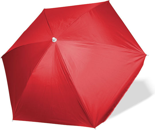 Umbrelă Pliabilă Plajă Diametru 1.55m Cu Protecție UV Roșie
