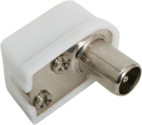 Set 10 TV Koaxial 90° Stecker Antennen Kabel Kunststoffgehäuse Kurzes Design