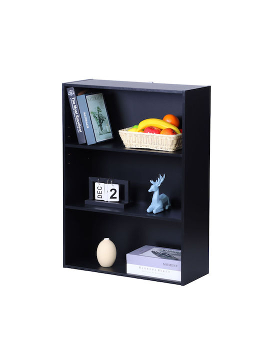 Bibliotecă Neagră 60x24x82 cm