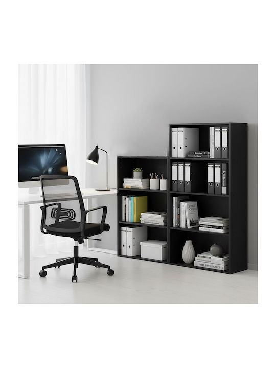 Βιβλιοθήκη Black 60x24x108εκ.