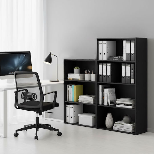 Bibliotecă Neagră 60x24x108 cm