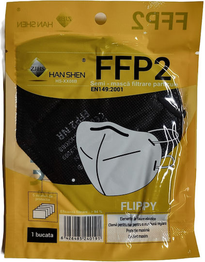Alista Home Mască De Protecție Țesătură FFP2 Neagră 116493 12 Bucăți