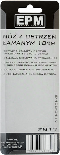 EPM Κοπίδι Φαλτσέτα με Μεταλλικό Σώμα και Πλάτος Λάμας 18mm