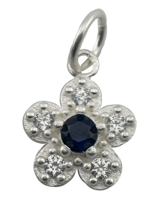 Alista Home Charm Flower in Silver Navy Blue