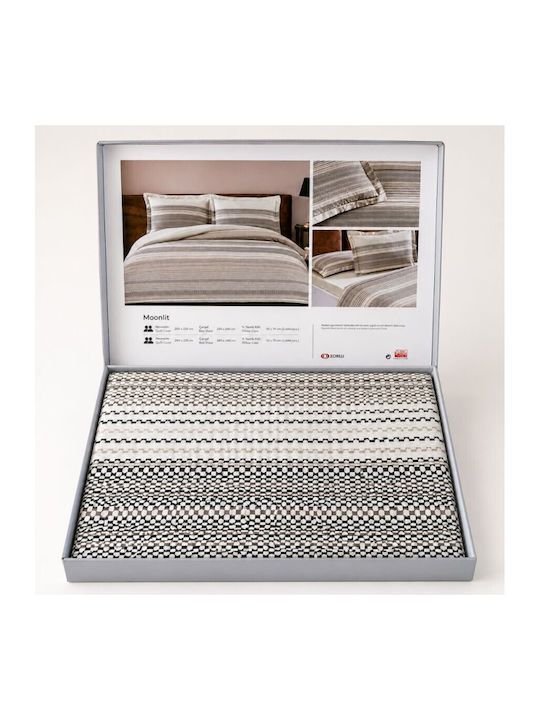 Tac Set Huse Pentru Pilote 200x220cm Dublu Cu 2 Fețe De Pernă Și 1 Cearceaf Moonlit