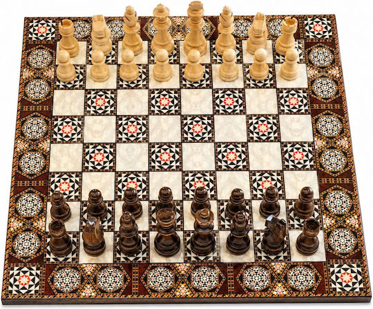 La Belle Maison Handmade Chess from Wood with Chess Pawns 36x36cm D1234-1