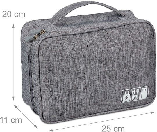 Geantă Pentru Depozitarea Cablurilor Gri 11x20x25 Cm