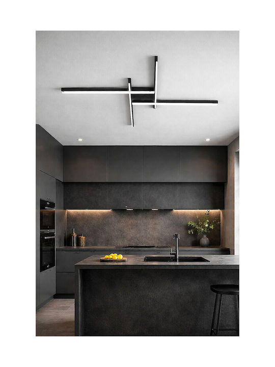 Home Lighting Ceiling Mount Light 90cm Black with Integrated LED