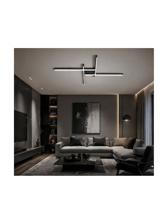 Home Lighting Ceiling Mount Light 90cm Black with Integrated LED
