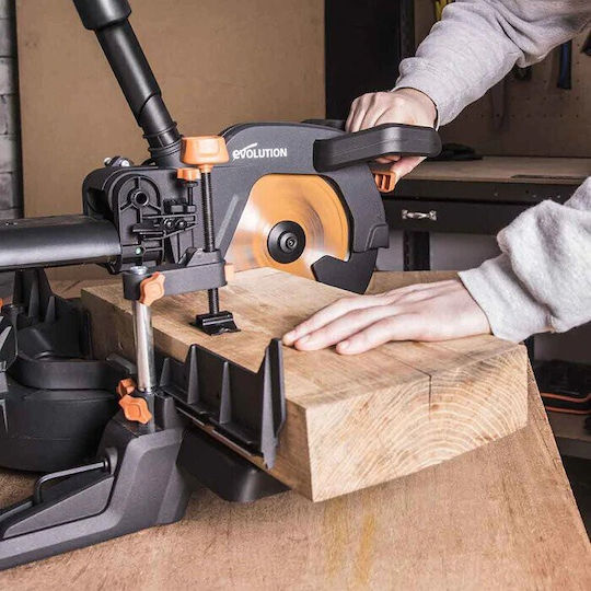 Evolution Kapp- und Gehrungssäge Elektrisch 2000W mit Schnittführung Laser & Scheibendurchmesser 255mm