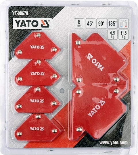 Yato Μαγνητικές Γωνίες YT-08678 6τμχ