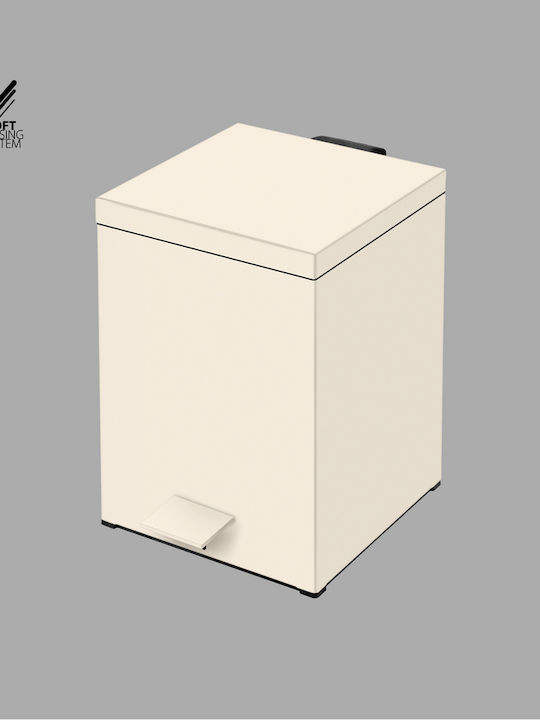 Sanco Metallic Bathroom Bin Soft Close 5lt Brown