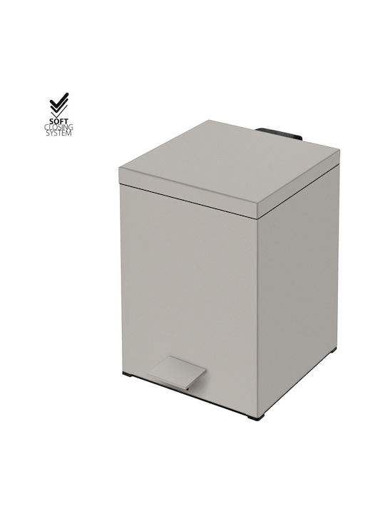 Sanco Metallic Bathroom Bin Soft Close 5lt Brown