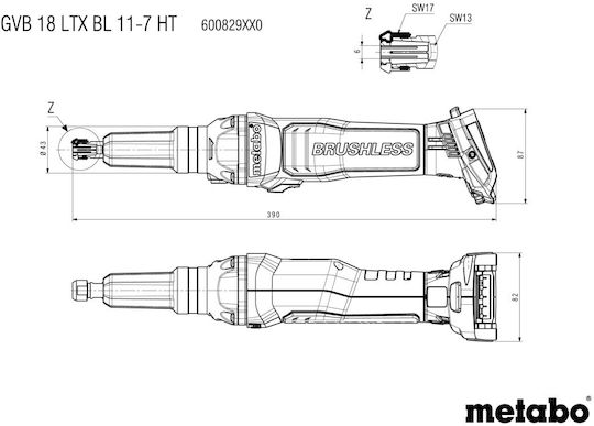 Metabo Rotierend Elektrisches Multifunktionswerkzeug mit Geschwindigkeitsregelung