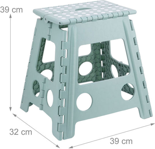 Πλαστικό Σκαμνάκι Εξωτερικού Χώρου White/green 39x32x39cm