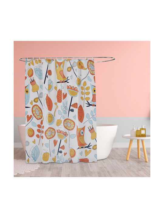 Relaxdays Stoff Duschvorhang 200x180cm Mehrfarbig