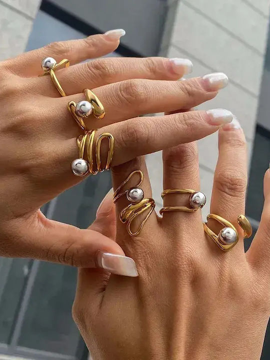 Women's Gold Plated Steel Ring Women's Gold Plated Steel Ring
